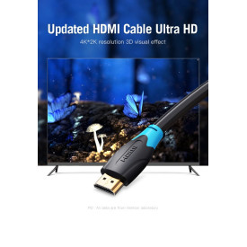 HDMI кабел Vention HDMI v2.0 M / M 4K/60Hz Gold - 15M Black - AACBN
