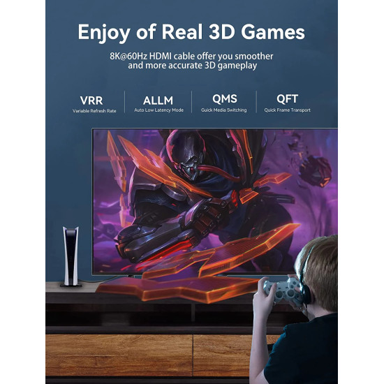 HDMI кабел Vention HDMI v2.1 M / M 1m - 8K Dolby Vision HDR - AANBF
