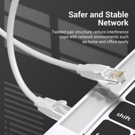 Мрежови кабел Vention LAN UTP Cat.6 Patch Cable - 1.5M Gray - IBEHG