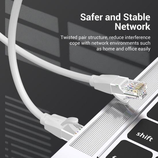 Мрежови кабел Vention LAN UTP Cat.6 Patch Cable - 1.5M Gray - IBEHG