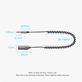 USB кабел удължение Vention, USB 3.0 AM/AF Active Extension, 5M, черен, CBMBJ