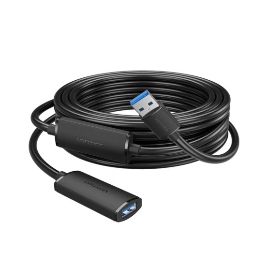 USB кабел удължение Vention, USB 3.0 AM/AF Active Extension, 5M, черен, CBMBJ