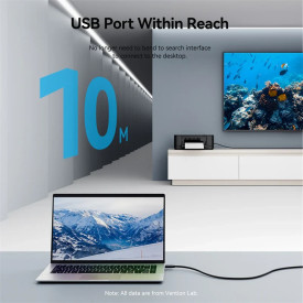 USB кабел удължение Vention, USB 3.0 AM/AF Active Extension, 5M, черен, CBMBJ