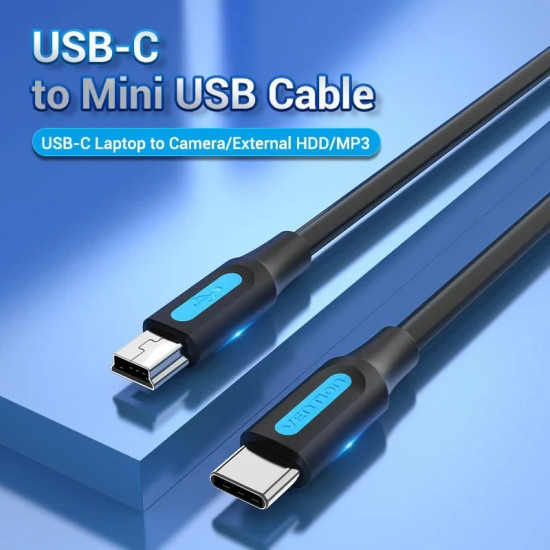 USB кабел Vention USB 2.0 C M / Mini USB 5pin - COWBD