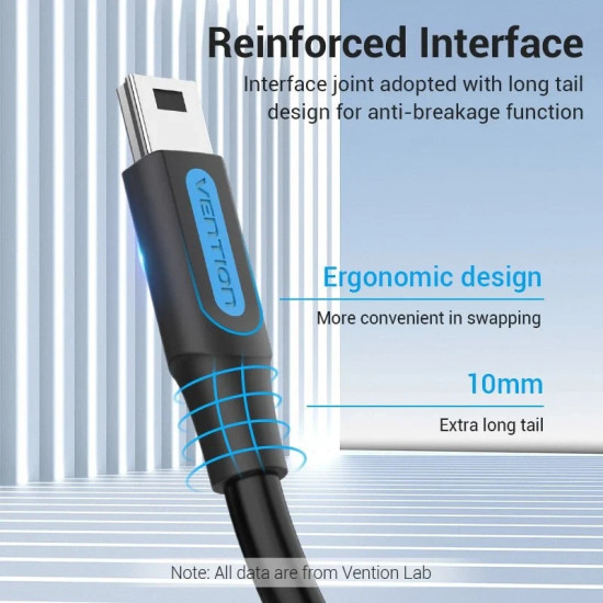 USB кабел Vention USB 2.0 C M / Mini USB 5pin - COWBD