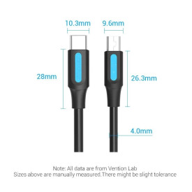 USB кабел Vention USB 2.0 C M / Mini USB 5pin - COWBD