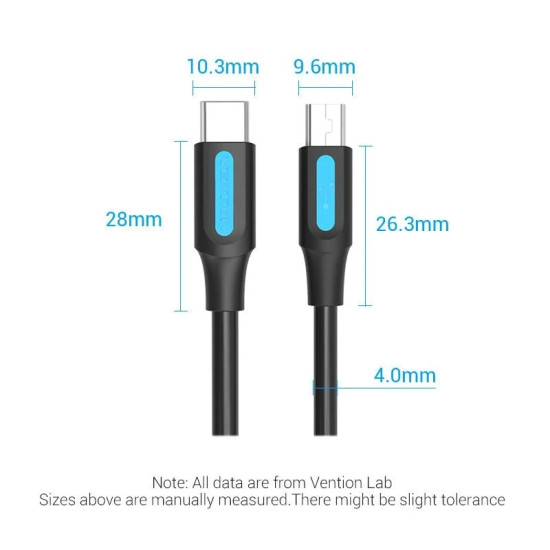 USB кабел Vention USB 2.0 C M / Mini USB 5pin - COWBD