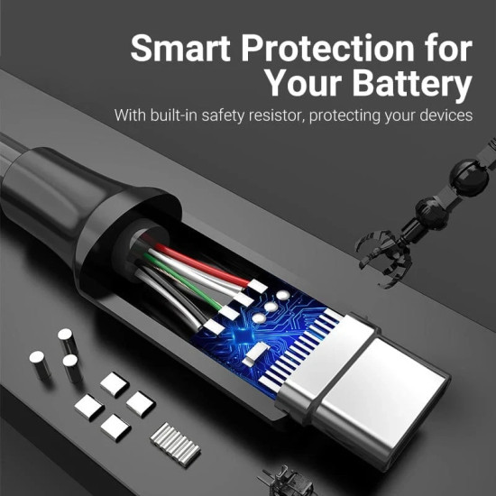 USB кабел Vention USB3.0 A M / USB-C M 0.25m - COZBC