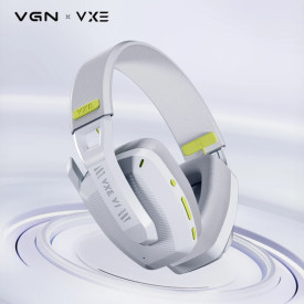 Безжични слушалки VGN Wireless Gaming Headphones - SIREN V1 White - Bluetooth 5.3, 2.4G