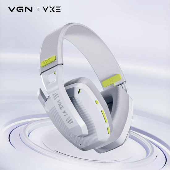 Безжични слушалки VGN Wireless Gaming Headphones - SIREN V1 White - Bluetooth 5.3, 2.4G
