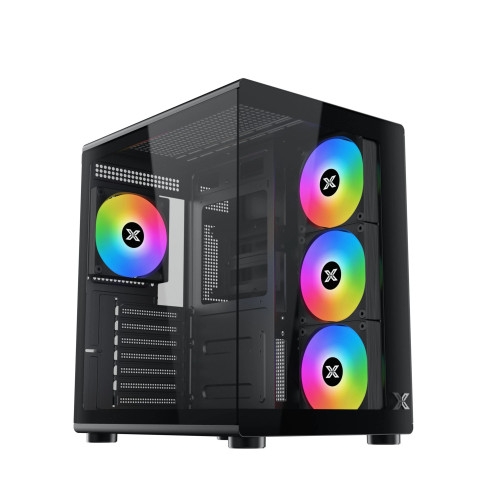 Кутия за компютър Xigmatek Case ATX - Aqua Compact Air - 4 ARGB Fans