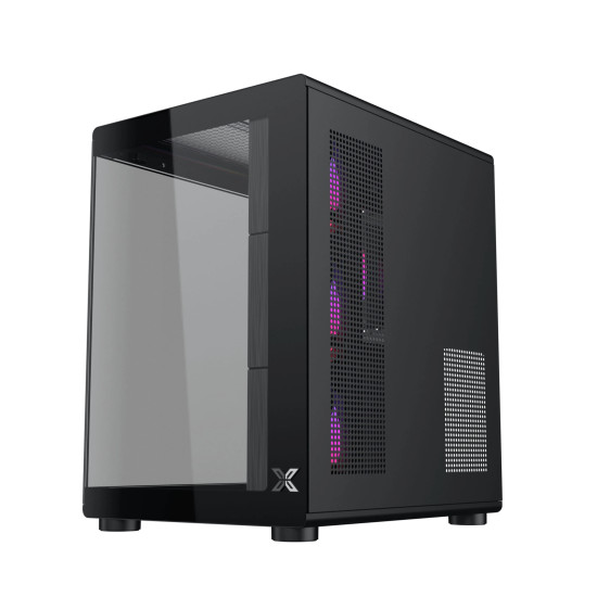 Кутия за компютър Xigmatek Case ATX - Aqua Compact Air - 4 ARGB Fans