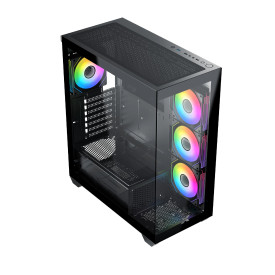Кутия за компютър Xigmatek Blast - 4 ARGB fans, Black