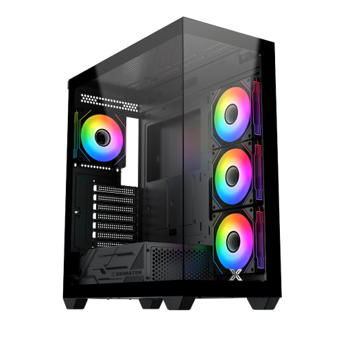 Кутия за компютър Xigmatek Blast - 4 ARGB fans, Black