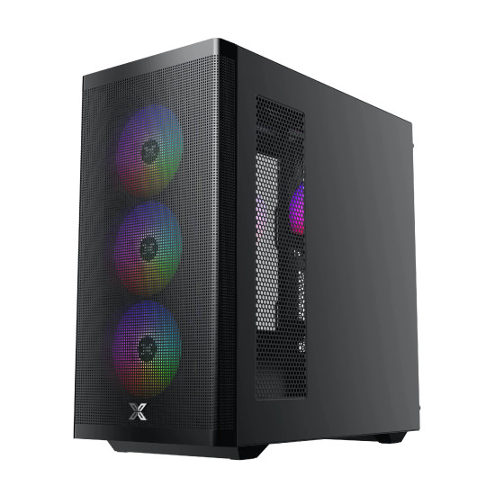 Кутия за компютър Xigmatek Case EATX - Osiris - Mesh, 4 x 140 mm ARGB fans