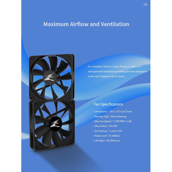 Кутия за компютър Zalman Gaming Case mATX - Z1 Iceberg Black