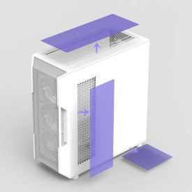 Кутия за компютър Zalman Case ATX - I3 NEO V2 White - RGB, Mesh