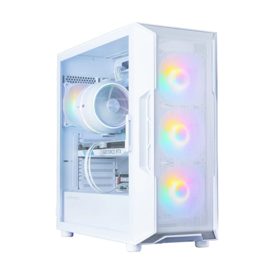 Кутия за компютър Zalman Case ATX - I3 NEO V2 White - RGB, Mesh