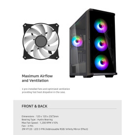 Кутия за компютър Zalman Case EATX - Z10 DUO - Mesh/Tempered Glass