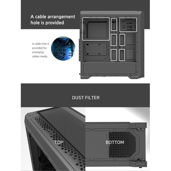 Кутия за компютър Zalman Case ATX - N5 TF - 4 x 120mm RGB