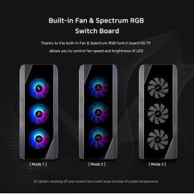 Кутия за компютър Zalman Case ATX - N5 TF - 4 x 120mm RGB