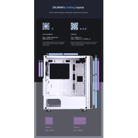 Кутия за компютър Zalman Case ATX - R2 WHITE