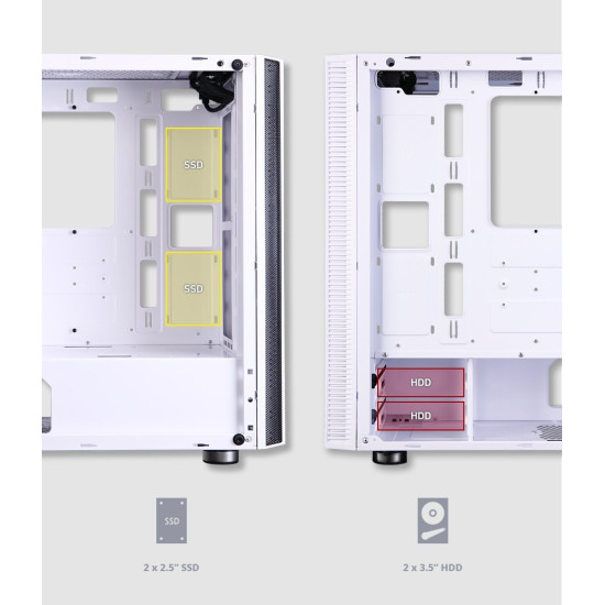 Кутия за компютър Zalman Case ATX - R2 WHITE