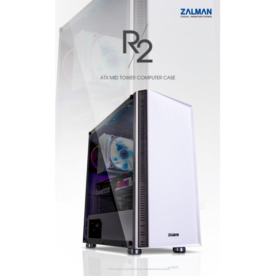 Кутия за компютър Zalman Case ATX - R2 WHITE
