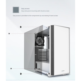 Кутия за компютър Zalman Case ATX - R2 WHITE