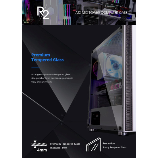 Кутия за компютър Zalman Case ATX - R2 WHITE