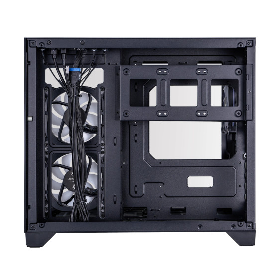 Кутия за компютър 1stPlayer Case mATX - MV6-TP Black - 3 fans included