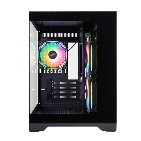 Кутия за компютър 1stPlayer Case mATX - MV6-TP Black - 3 fans included