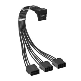 Удължителен кабел 1stPlayer Custom Sleeved Modding Cable Black - 3 x PCIe 8-pin to 12VHPWR - FM3-B-BK