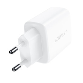 Зарядно Acefast Charger Wall GaN PD20W - A25 - USB-C x 1, USB-A x 1, White
