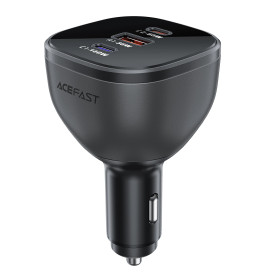Зарядно за кола Acefast Fast Charger Car PD3.1 165W - B14 - USB-C x 2, USB-A x 1, Black
