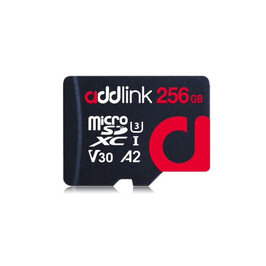 Карта памет Addlink microSDXC 256GB Professional Class 10+ UHS-1 V30 U3 Adapter - ad256GBMSXU32A