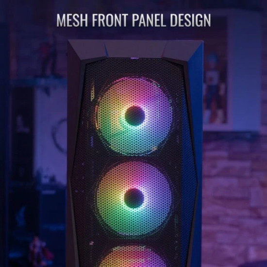 Кутия за компютър AeroCool Case ATX - Falcon-G-BK-v2 - Addressable RGB