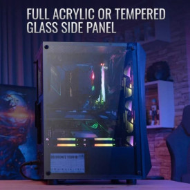 Кутия за компютър AeroCool Case ATX - Falcon-G-BK-v2 - Addressable RGB