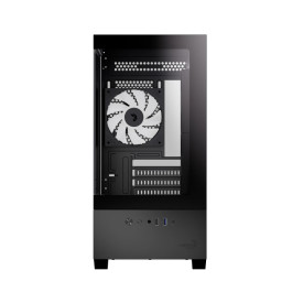 Кутия за компютър AeroCool Case mATX - P300D Digi-G-BK-v1 - Digital Display, USB-C, 3 x 120 mm A-RGB
