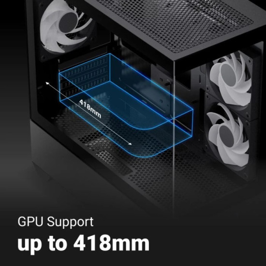 Кутия за компютър AeroCool Case mATX - P300D Digi-G-BK-v1 - Digital Display, USB-C, 3 x 120 mm A-RGB