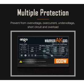 Захранване Aigo PSU 600W - Warrior AK600 RGB