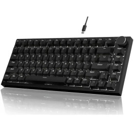 Клавиатура Ajazz Gaming Mechanical Keyboard AK820 - Red Switches [Linear] (English US), Black, White Backlight