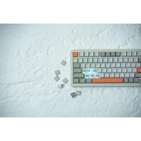 Безжична клавиатура Ajazz Wireless Gaming Mechanical Keyboard AK820 MAX - White birch [Linear] (English US), Side Printed, Gray