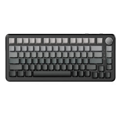 Безжична клавиатура Ajazz Wireless Gaming Mechanical Keyboard AK820 MAX - White birch [Linear] (English US), Side Printed, Gray