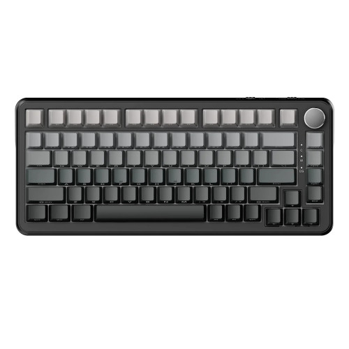 Безжична клавиатура Ajazz Wireless Gaming Mechanical Keyboard AK820 MAX - White birch [Linear] (English US), Side Printed, Gray