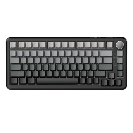 Безжична клавиатура Ajazz Wireless Gaming Mechanical Keyboard AK820 MAX - White birch [Linear] (English US), Side Printed, Gray