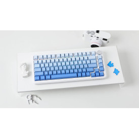 Безжична клавиатура Ajazz Wireless Gaming Mechanical Keyboard AK820 MAX - White birch [Linear] (English US), Side Printed, Gray