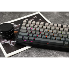 Безжична клавиатура Ajazz Wireless Gaming Mechanical Keyboard AK820 MAX - White birch [Linear] (English US), Side Printed, Gray