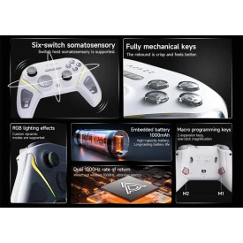 Безжичен контролер Ajazz Gamepad Set GP100 - Wireless, Bluetooth, 1000Hz - Black