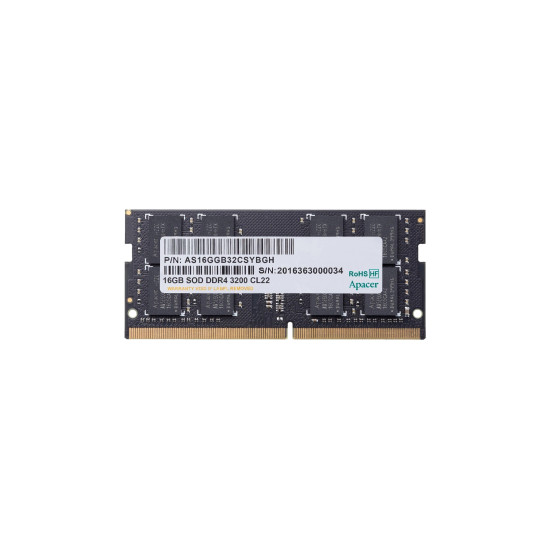 RAM памет Apacer 16GB DDR4 SODIMM 1024x8 3200MHz - AS16GGB32CSYBGH